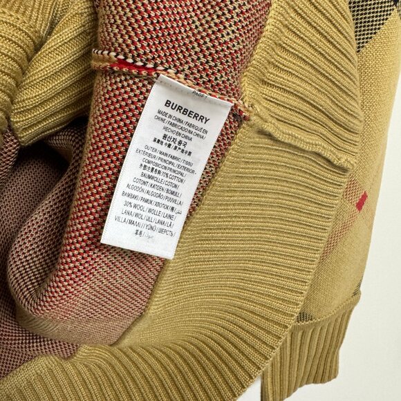 Burberry Women's Check Wool Caragh Cardigan - Picture 13 of 13